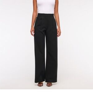Abercrombie & Fitch Black Wide Leg Pants High-Rise